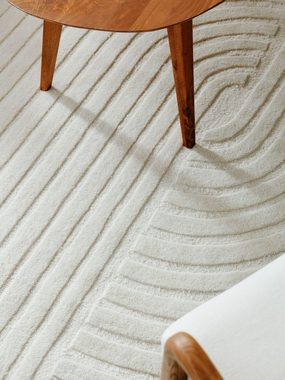 Wollteppich Yanis, benuta, rechteckig, Höhe: 11 mm, Kunstfaser, Berber, Ethno-Style, Wohnzimmer
