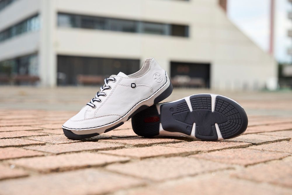 Rieker Sneaker Halbschuh, Freizeitschuh, Schnürschuh mit Rahmennaht