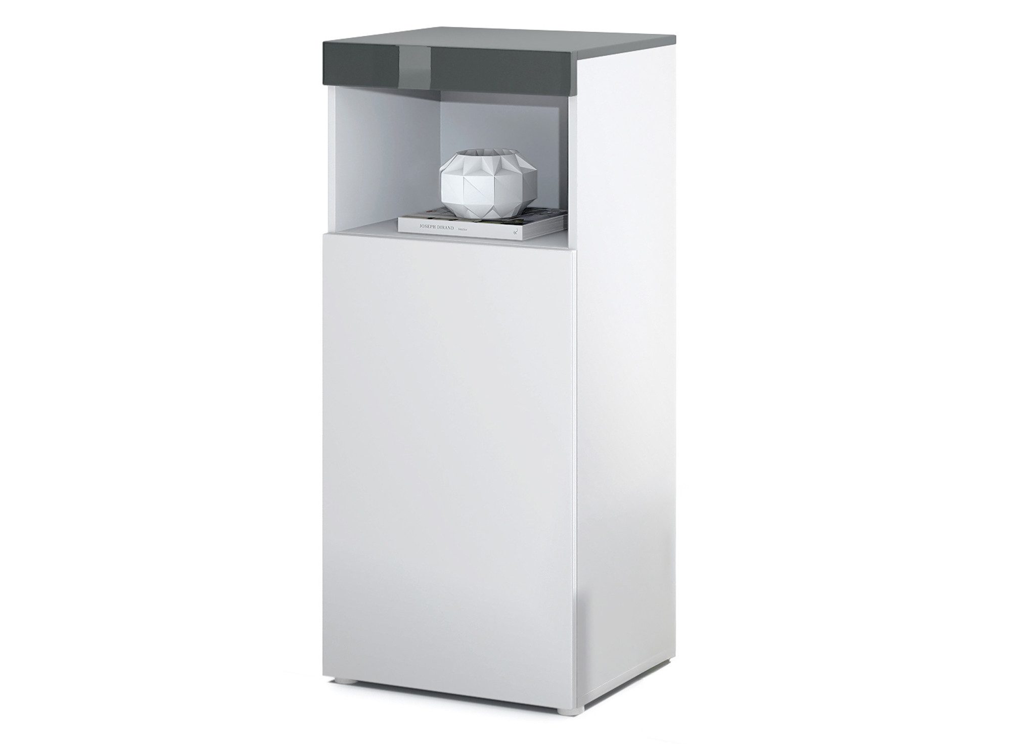 Vladon Standvitrine Pure (Vitrine, Korpus, Grau günstig online kaufen