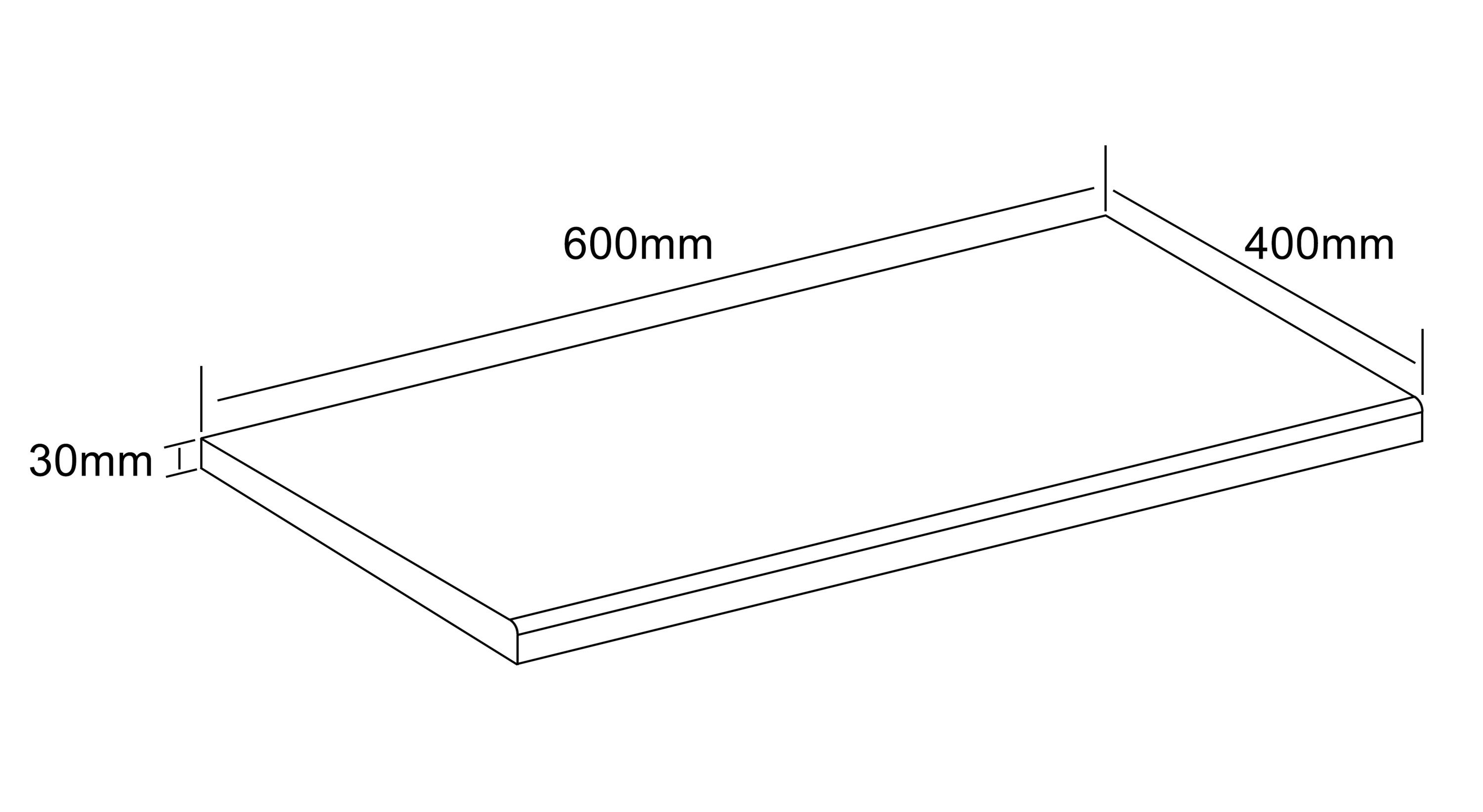 VCM Arbeitsplatte Küchenplatte Fasola H. 3 x B. 40 x T. 60 cm