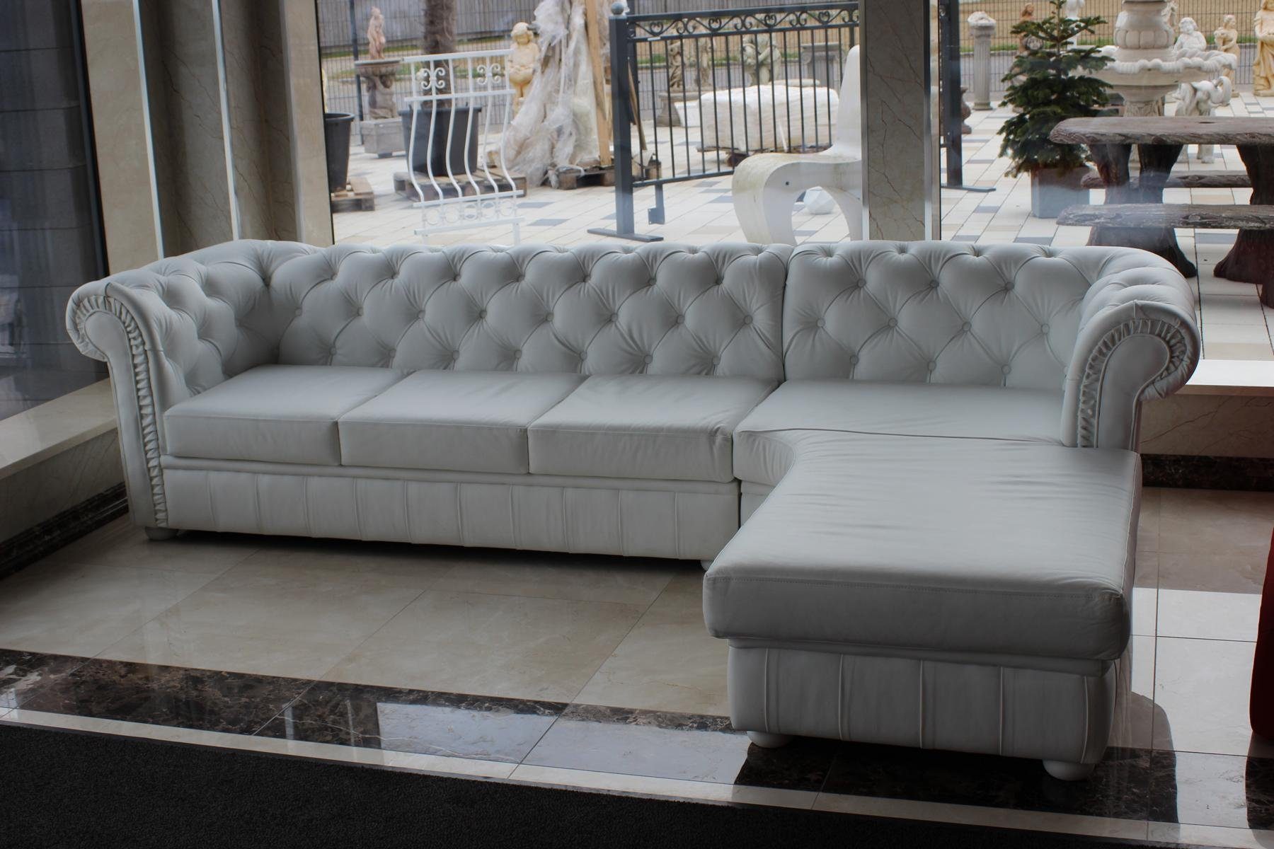 JVmoebel Ecksofa Chesterfield Ecksofa L-Form Sofa Couch Eck Design Sofort Polster Sitz