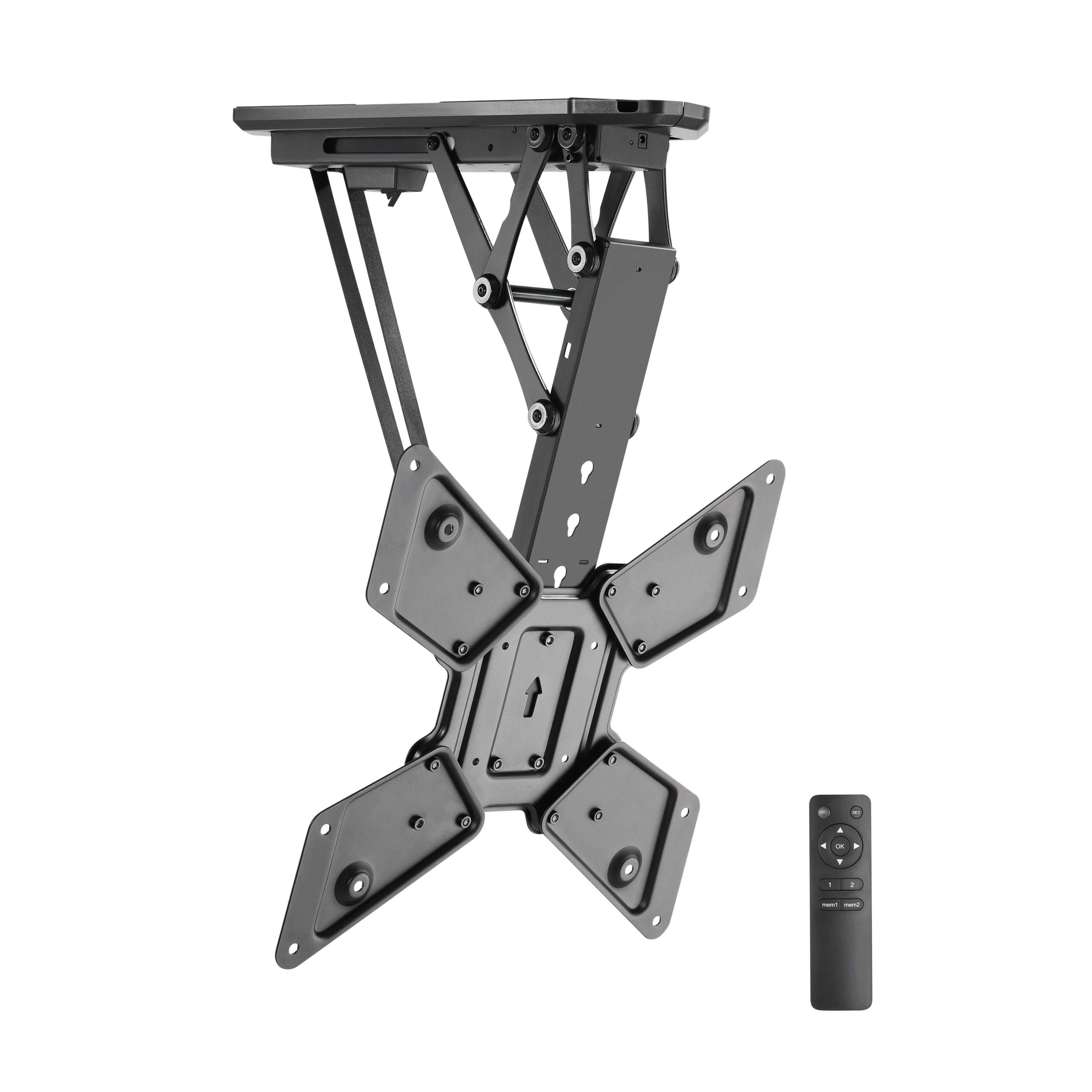 RICOO TV-Deckenhalterung TV Deckenhalterung 23" bis 55" max 30 Kg elektrisch klappbar SE0544, (bis 55 Zoll, VESA 100x100 bis 400x400, 1-tlg., bis 75° ausklappbar 23 Zoll/ 58 cm bis 55 Zoll / 140 cm elektrisch, bis zu 75° ausklappbar, in der Höhe verstellb