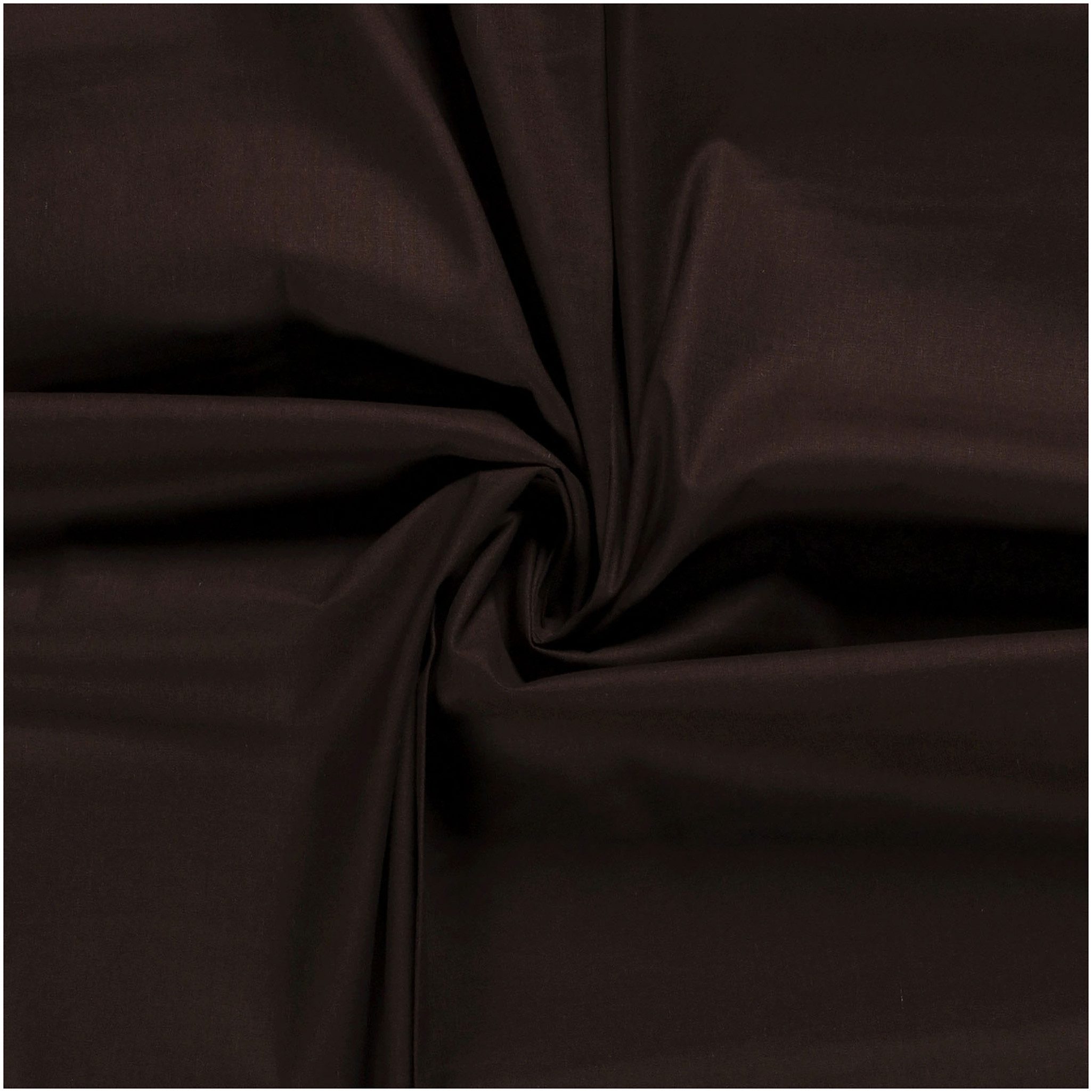 maDDma Stoff Popeline Baumwollstoff Fahnenstoff ab 1m Meterware unifarben 1v2, 009 - schokobraun