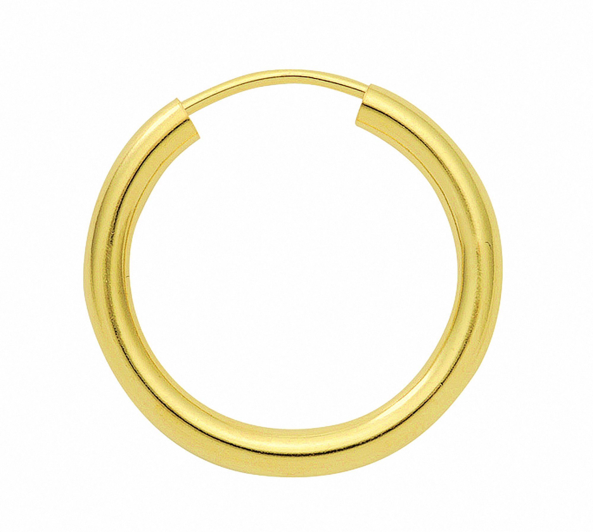 Paar Creolen 38 mm ⌀ Röhrchencreolen Ohrringe 333 Gold (8K)