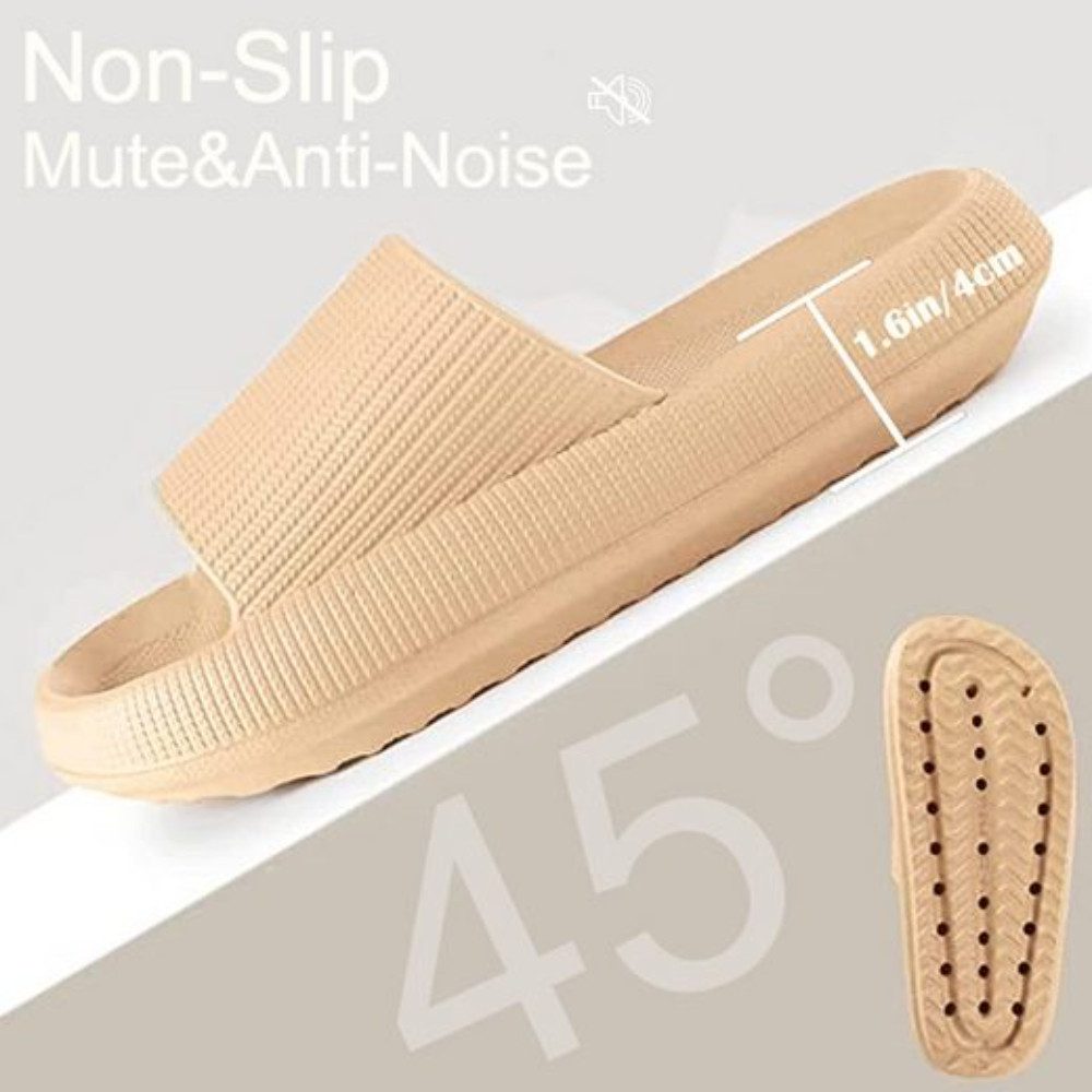 Blusmart Damen Herren Badeschuhe Badepantolette (EVA Rutschfest Pantoletten, Dicke Sohle bequeme) für Badezimmer, Schlafzimmer, Wohnzimmer, Strand, Freizeit – Bild 3 von 5