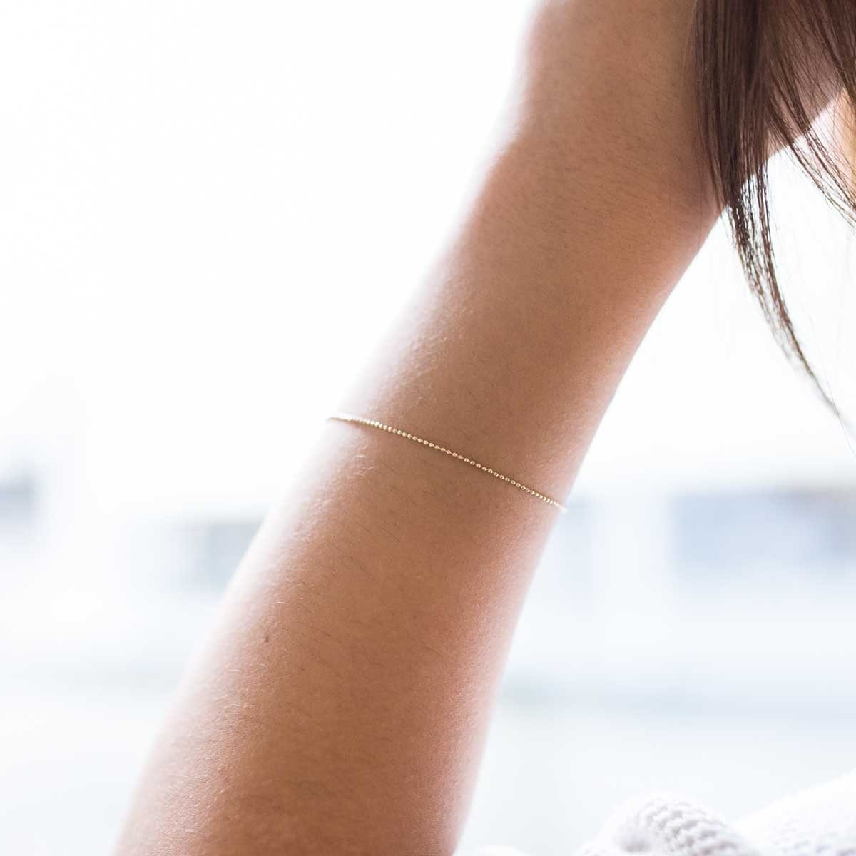 Materia Armkette Damen Gold Kugelkette 17-22cm SA-67, Sterlingsilber, vergo günstig online kaufen