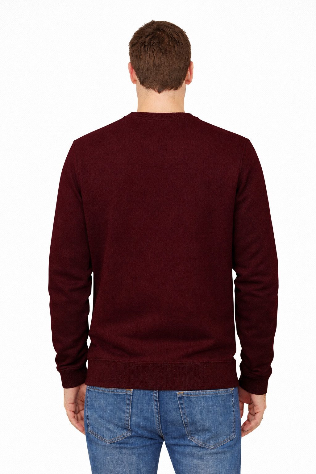 Smith & Solo Sweatshirt Herren, Pullover Baumwolle Loose Fit, Langarm, unifarben
