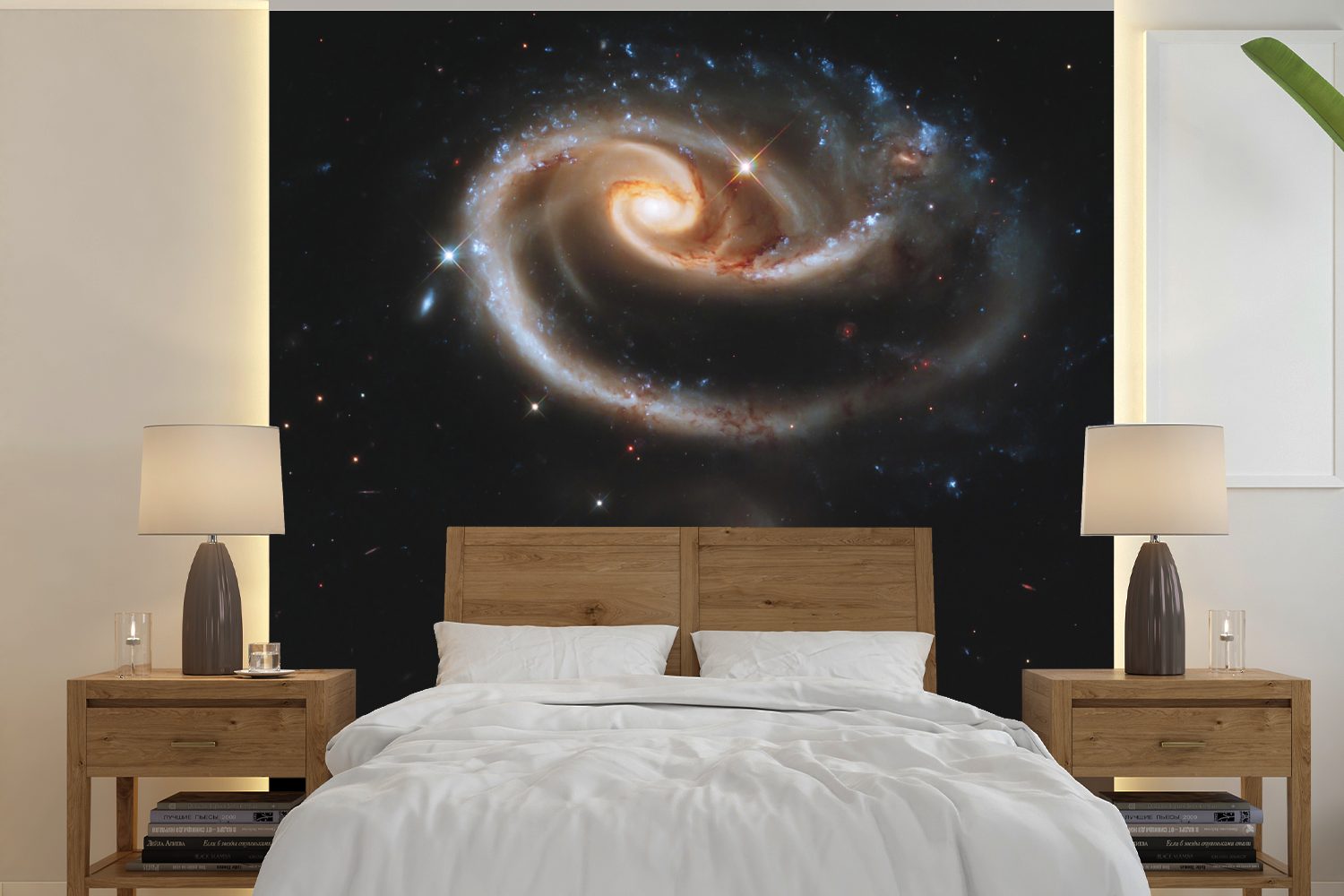 MuchoWow Fototapete Galaxie - Sterne - Wolke, Matt, bedruckt, (5 St), Vinyl Tapete für Wohnzimmer oder Schlafzimmer, Wandtapete
