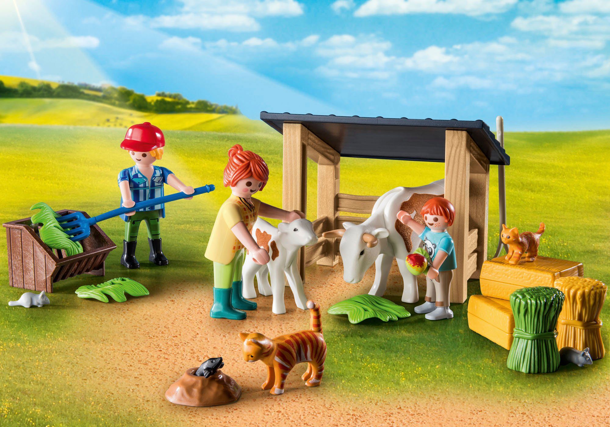 Playmobil® Konstruktions-Spielset Bauernhaus (71248), teilweise Material; Made recyceltem aus in Country, Germany