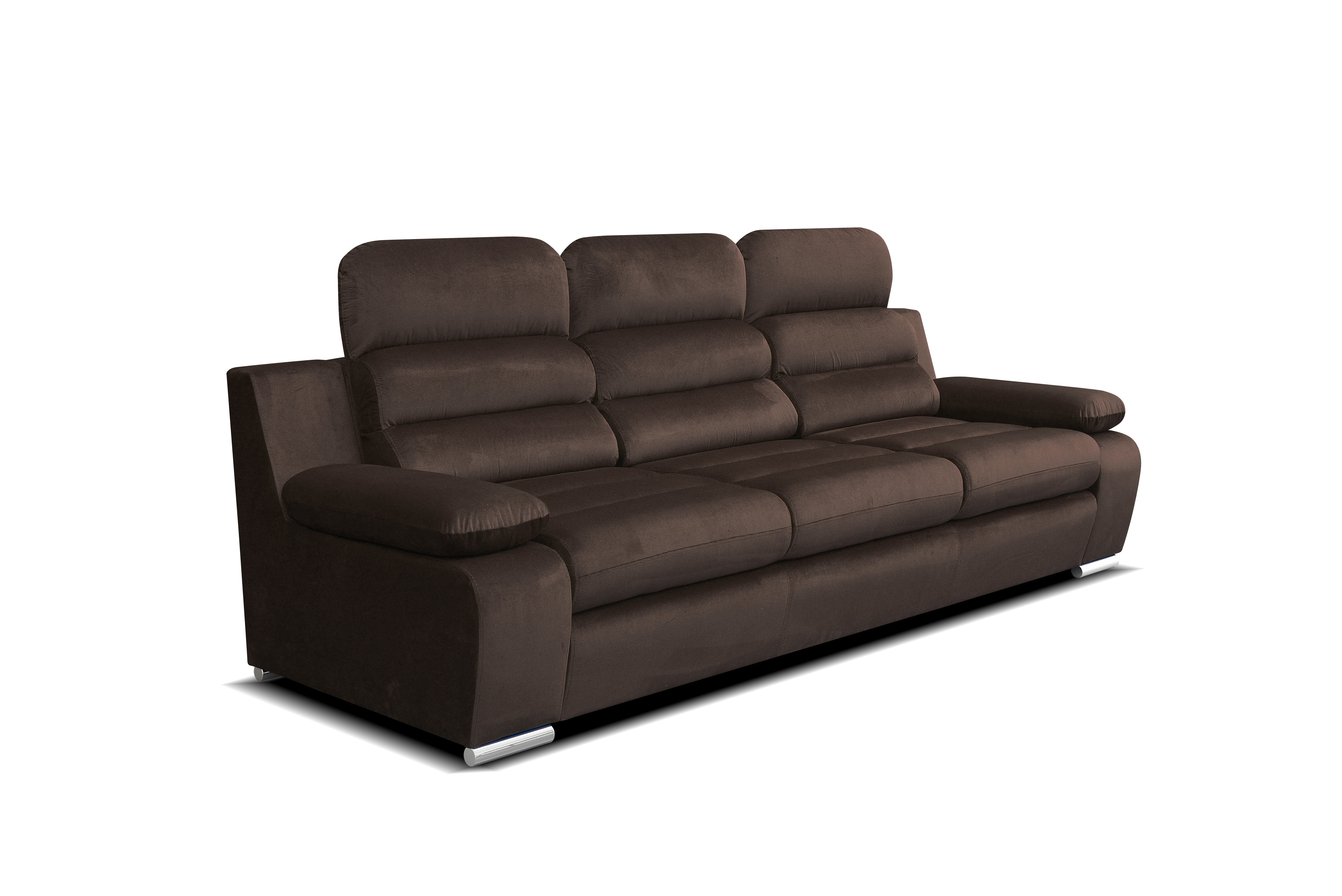 Schlaffunktion 3-Sitzer robin mit Amber Schlafsofa Schlafcouch BROWN Sofa Schlafsofa