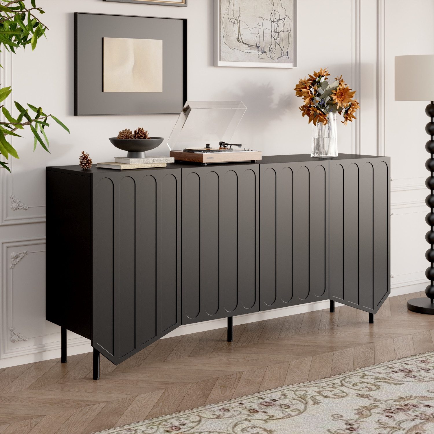 FUFU&GAGA Sideboard mit 4 Türen günstig online kaufen