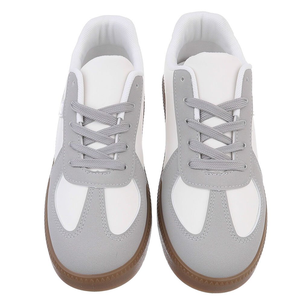 Ital-Design Damen Low-Top Freizeit Sneaker (88577426) Flach Sneakers Low in Grau – Bild 4 von 5