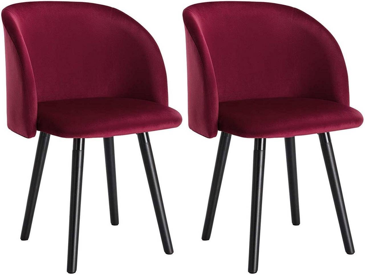 Woltu Esszimmerstuhl (2 St), mit Armlehne, aus Samt, Gestell aus Massivholz