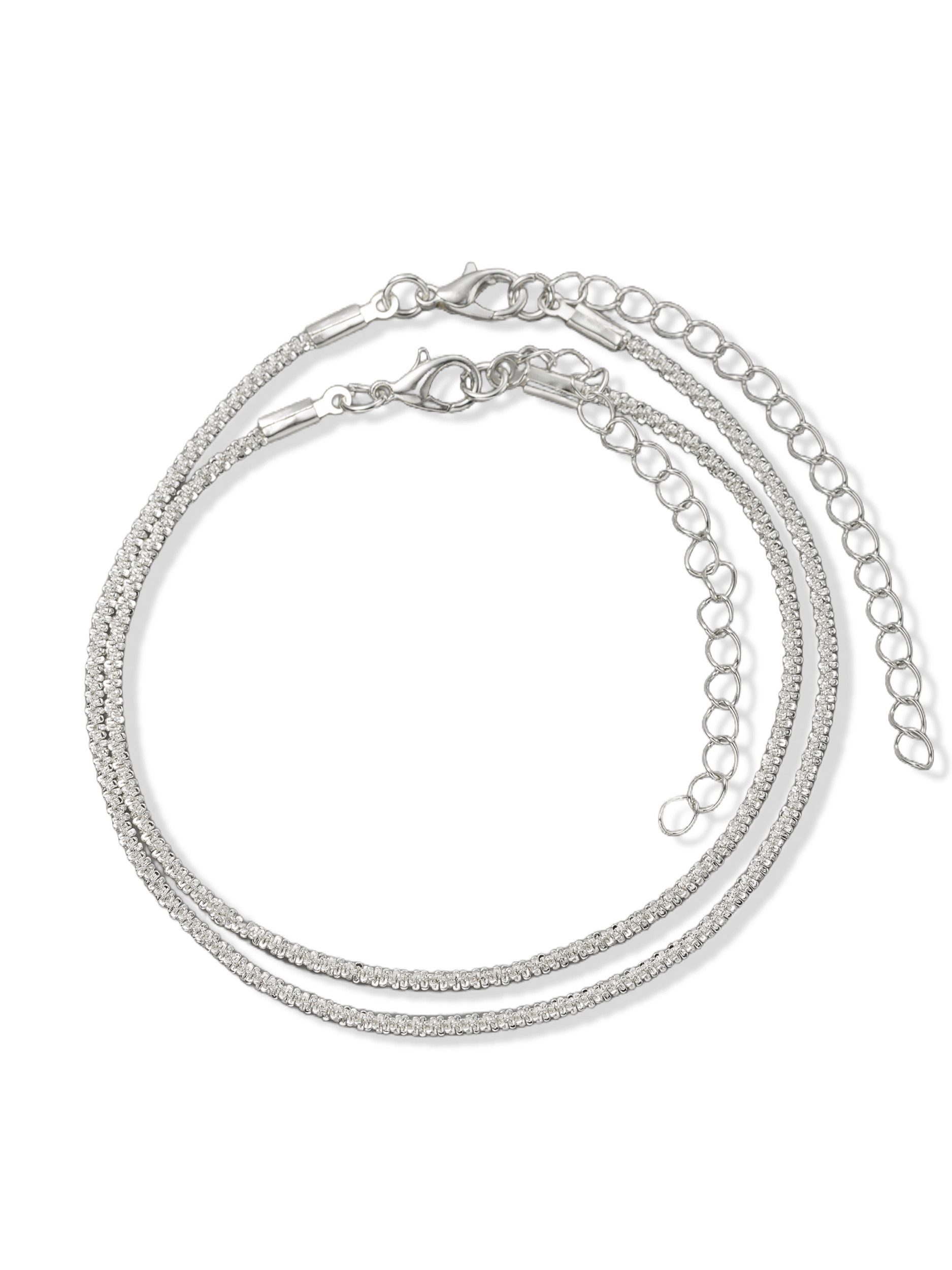 Aniston JEWELRY & WATCHES Fußketten Set Schmuck Geschenk Kupfer Körperschmuck Fußschmuck (Set, 2-tlg), Made in Germany