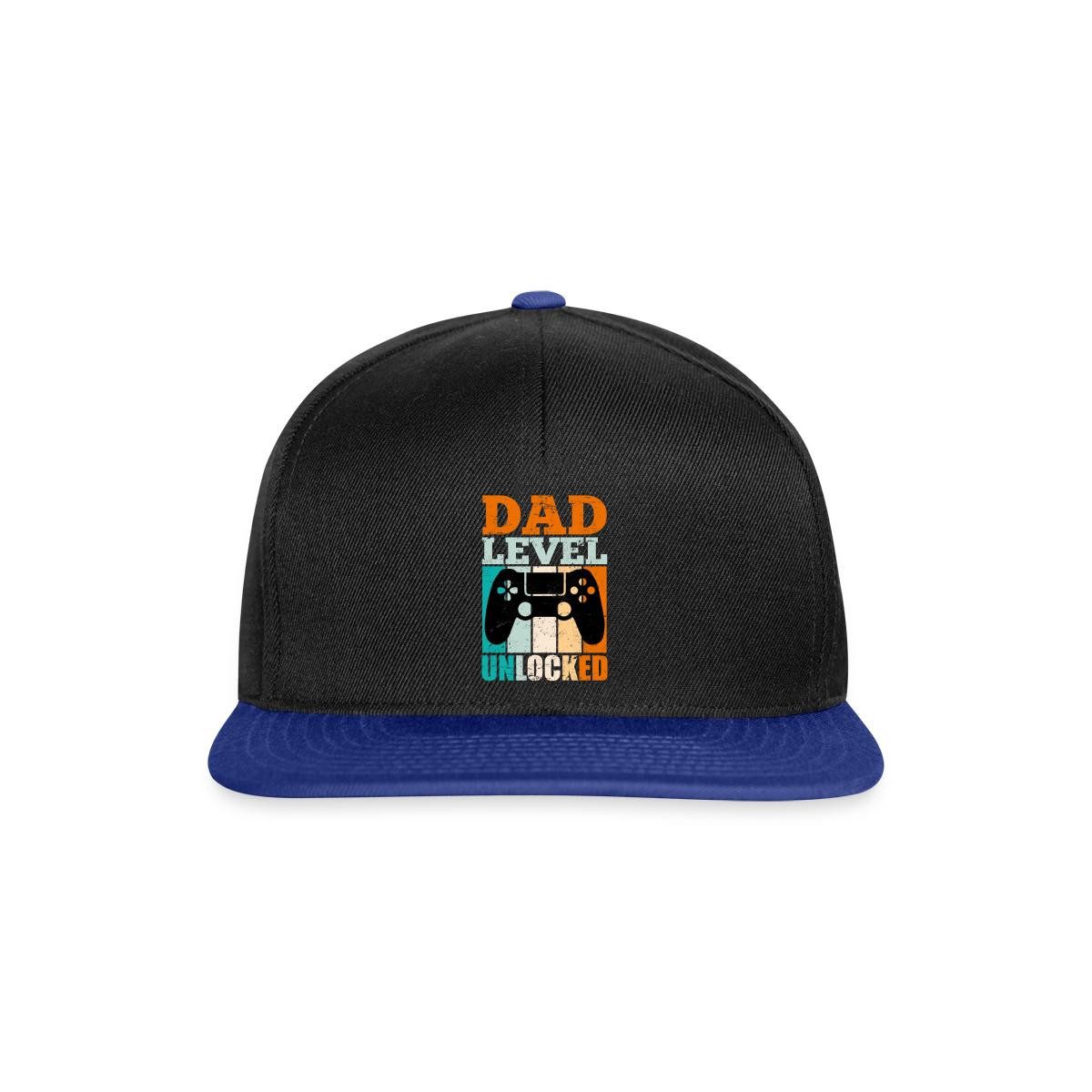 Spreadshirt Snapback Cap Dad Level Unlocked Gaming Papa Snapback Cap (1-St)