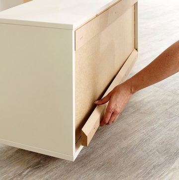 Hammel Furniture Sideboard Mistral Kubus, mit zwei Türen und Metall Füße, Breite: 136 cm