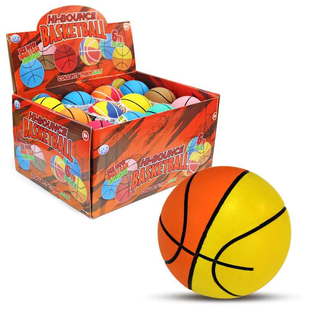 Whitehouse Leisure International Ltd Flummi 24 Stück Hi-Bounce Ball "Basketball" - ca. 6 cm (24-St)