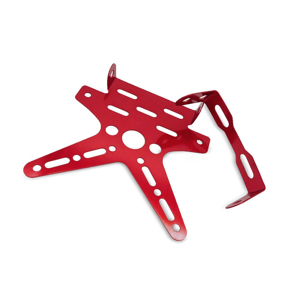 Zaddox Kennzeichenhalter Motorrad Kennzeichenhalter / Nummernschildhalter # NH7 rot
