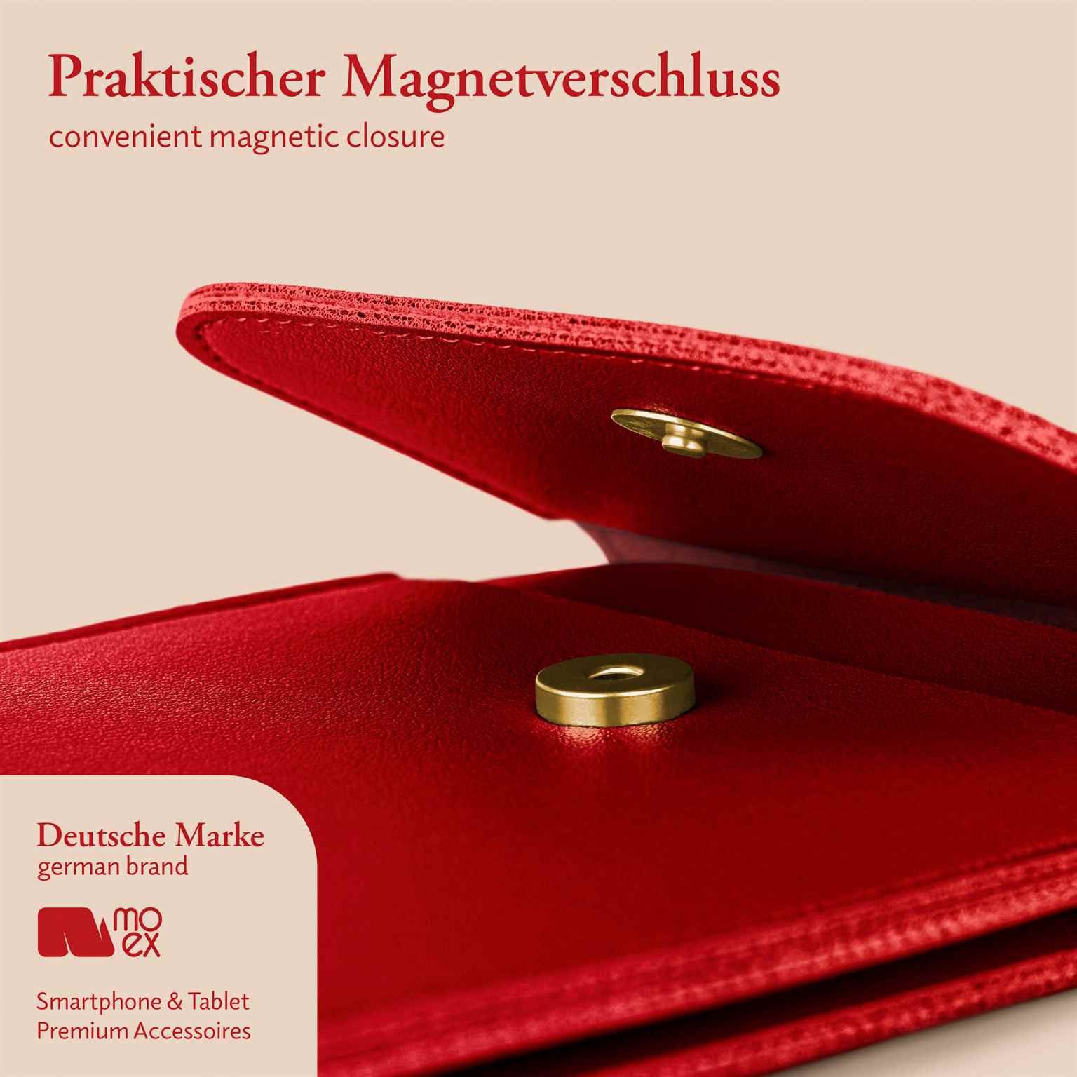 moex Handyhülle moex® CitySling für Samsung Galaxy A20e, Handytasche zum Umhängen kleine Handtasche mit Handyfach Touch-Fenster