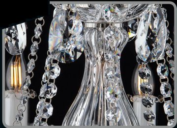 JVmoebel Kronleuchter Bohemia Luster Hänge Lampe Kristall Leuchten Decken Leuchte Lampen, Transparent-Amber, Made in Europa