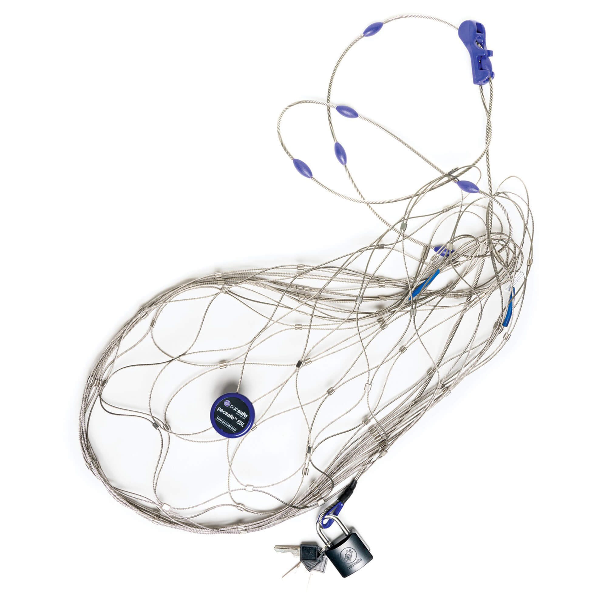 Pacsafe Vorhängeschloss Protector 85 - Reiseaccessoire Diebstahlschutz (silber metallic)