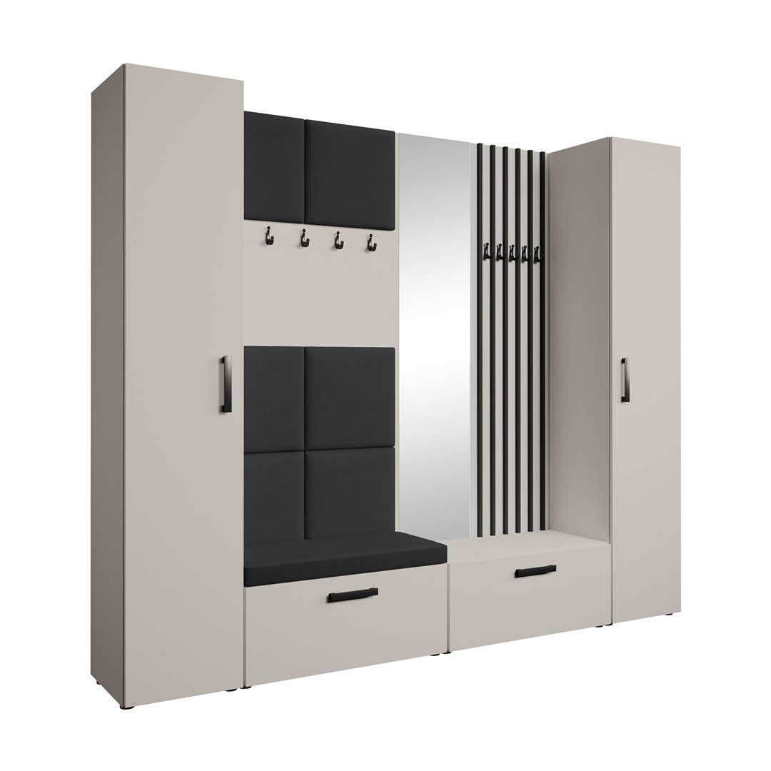 Beautysofa Garderobenschrank mit gepolsterten Paneelen und günstig online kaufen