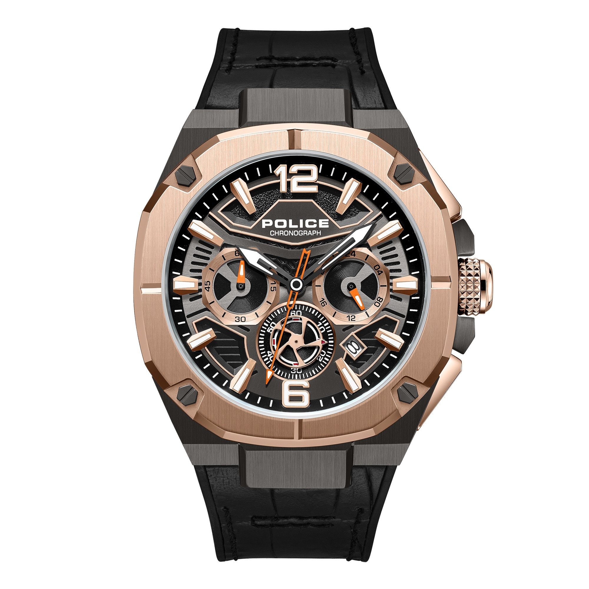 Police Quarzuhr Chronograph Herrenuhr 44 mm Quarz Herren