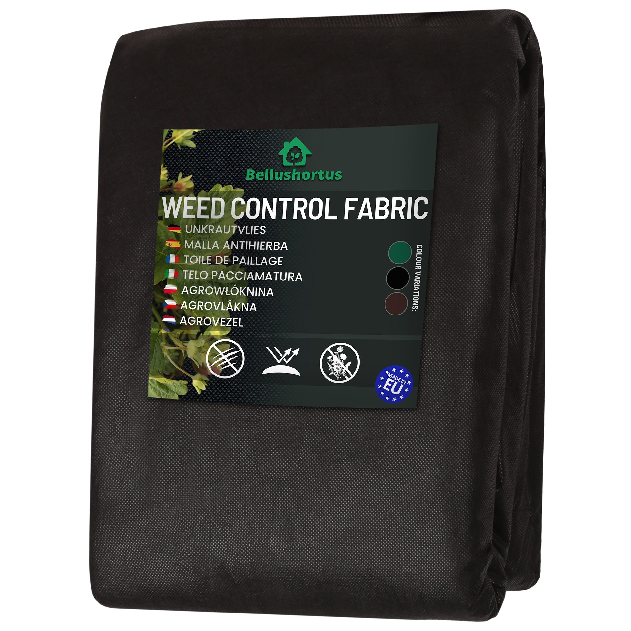 Bellushortus Unkrautvlies GARTENVLIES UNKRAUTVLIES SCHWARZ 100g/m² mit UV-Stabilisierung, 1,1 m