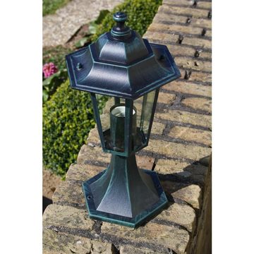 vidaXL Gartenleuchte Gartenlaternen 2 Stk Dunkelgrün Schwarz Aluminium Gartenlampe Gartenl