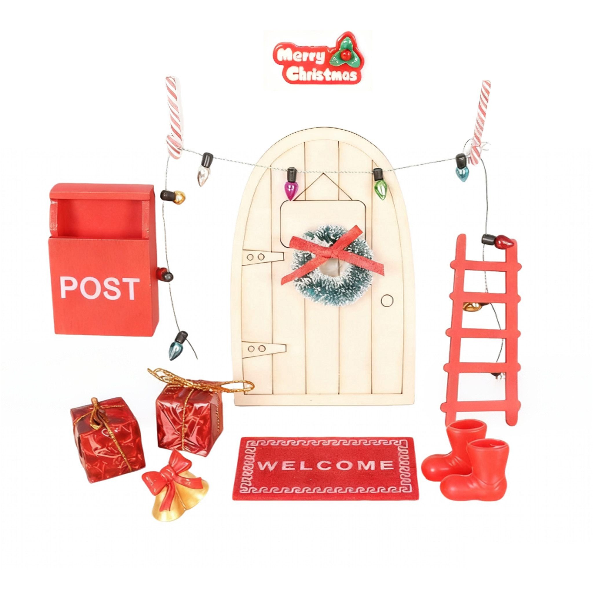 Coonoor Kreativset Wichteltür Set,Weihnachten Wichteltür Zubehör,Weihnachts günstig online kaufen