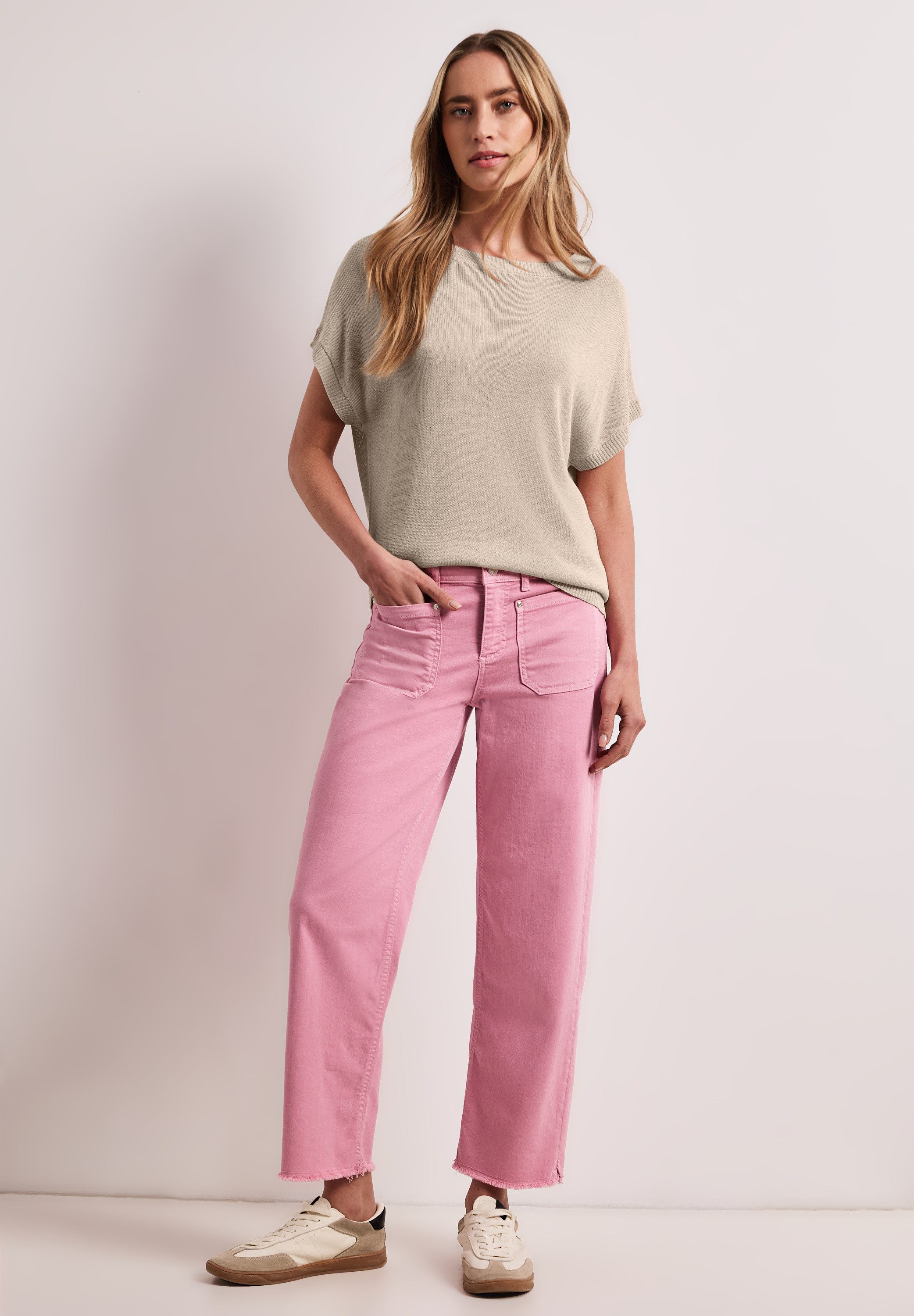 STREET ONE Kurzarmpullover Feinstrick