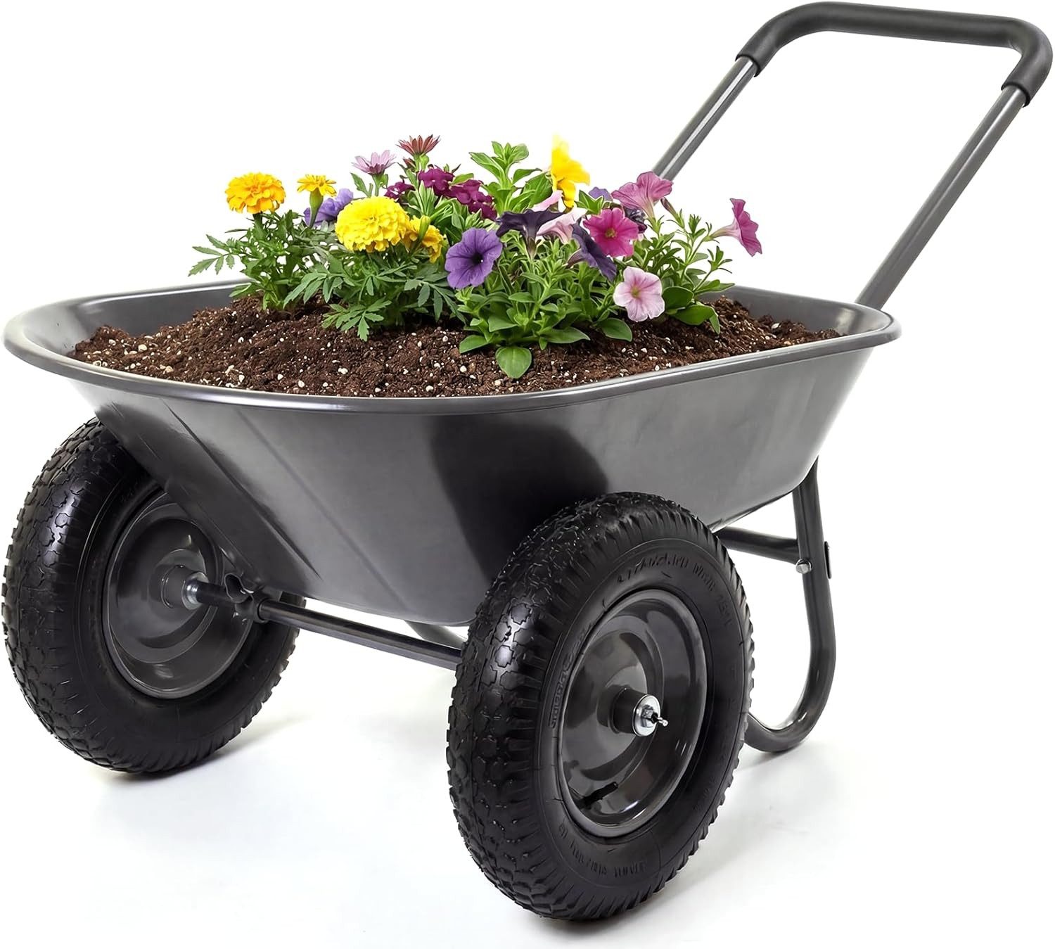 GarveeMore Schubkarre Schubkarre Groß mit 2/ 4 Räder, Sackkarre 272KG, Bollerwagen Dumper