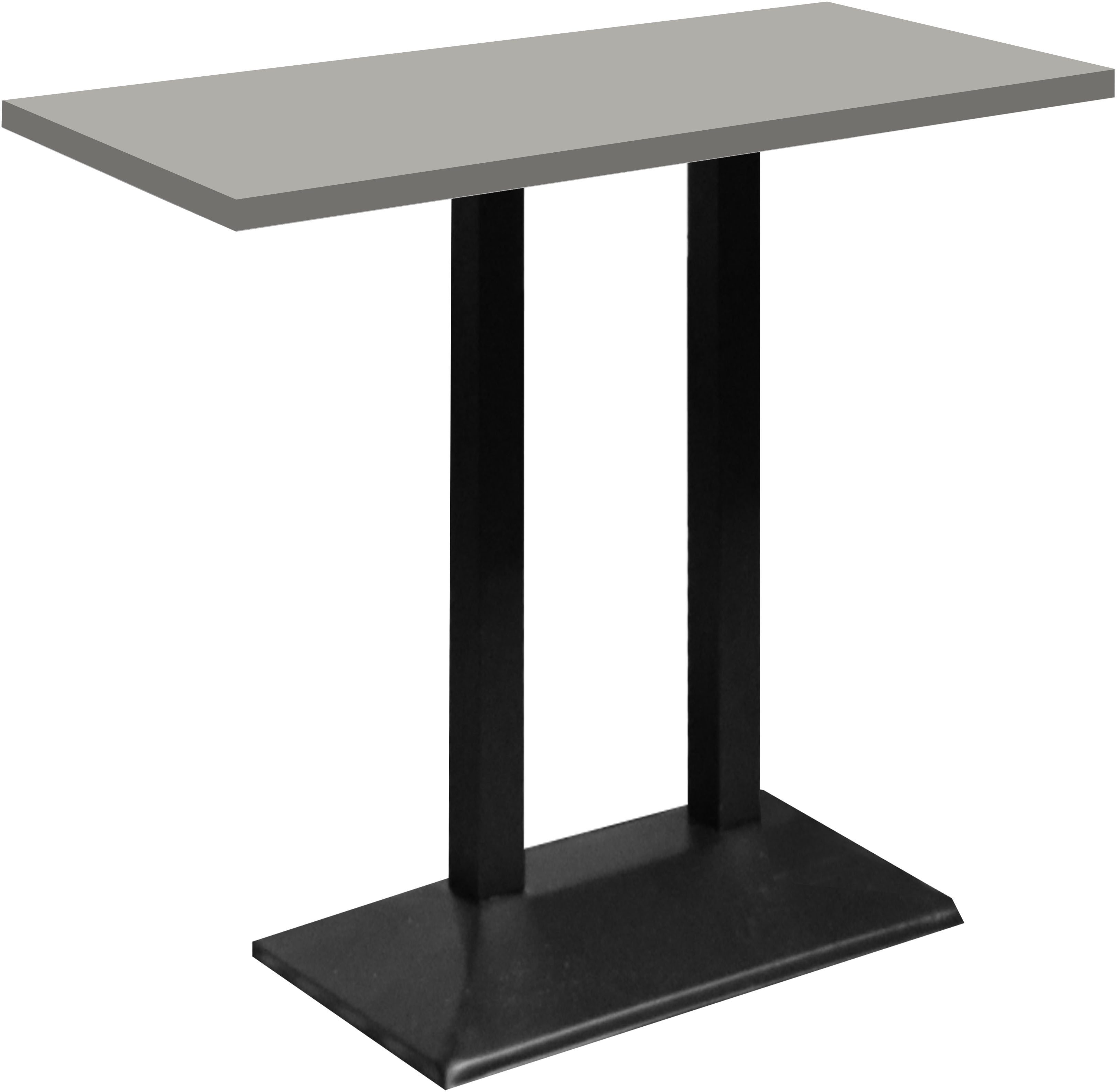 Mäusbacher Bistrotisch Big Bistro Metall, Doppelsäulengestell, eckige Platte BHT 120x105x70 cm