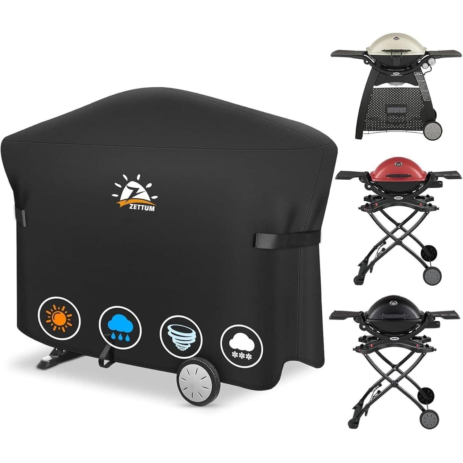 LuxusKollektion Grill-Schutzhülle Grillabdeckung für Weber Q2000/3000 Serie, Heavy Duty