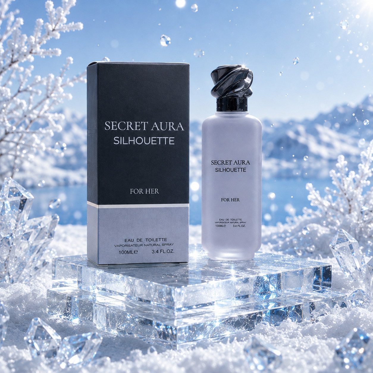 Fine Perfumery London Eau de Toilette Secret Aura Silhouette For Her Frisch Cremig 100ml, Hergestellt in UK, Damendufte, Elegant