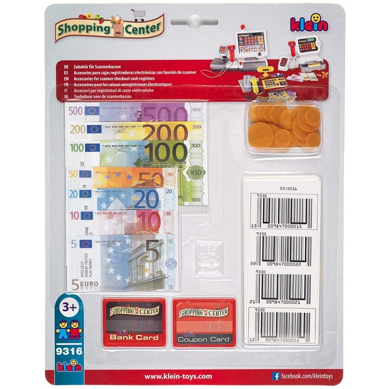 Theo Klein Spielkasse 9316 Zubehör-Set für Scannerkasse / Blister