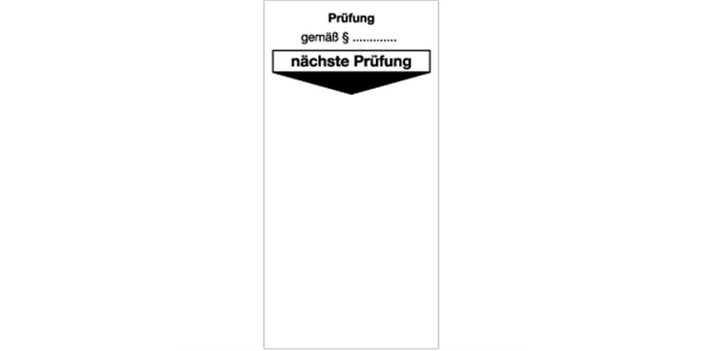 Thumbnail - König Werbeanlagen Hinweisschild Grundplakette Prüfung gemäß § nächste Prüfung
