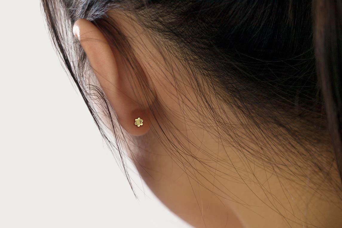 PIERCINGLINE Piercing-Set 14 Karat Gold Labret mit Innengewinde ohne Aufsat günstig online kaufen