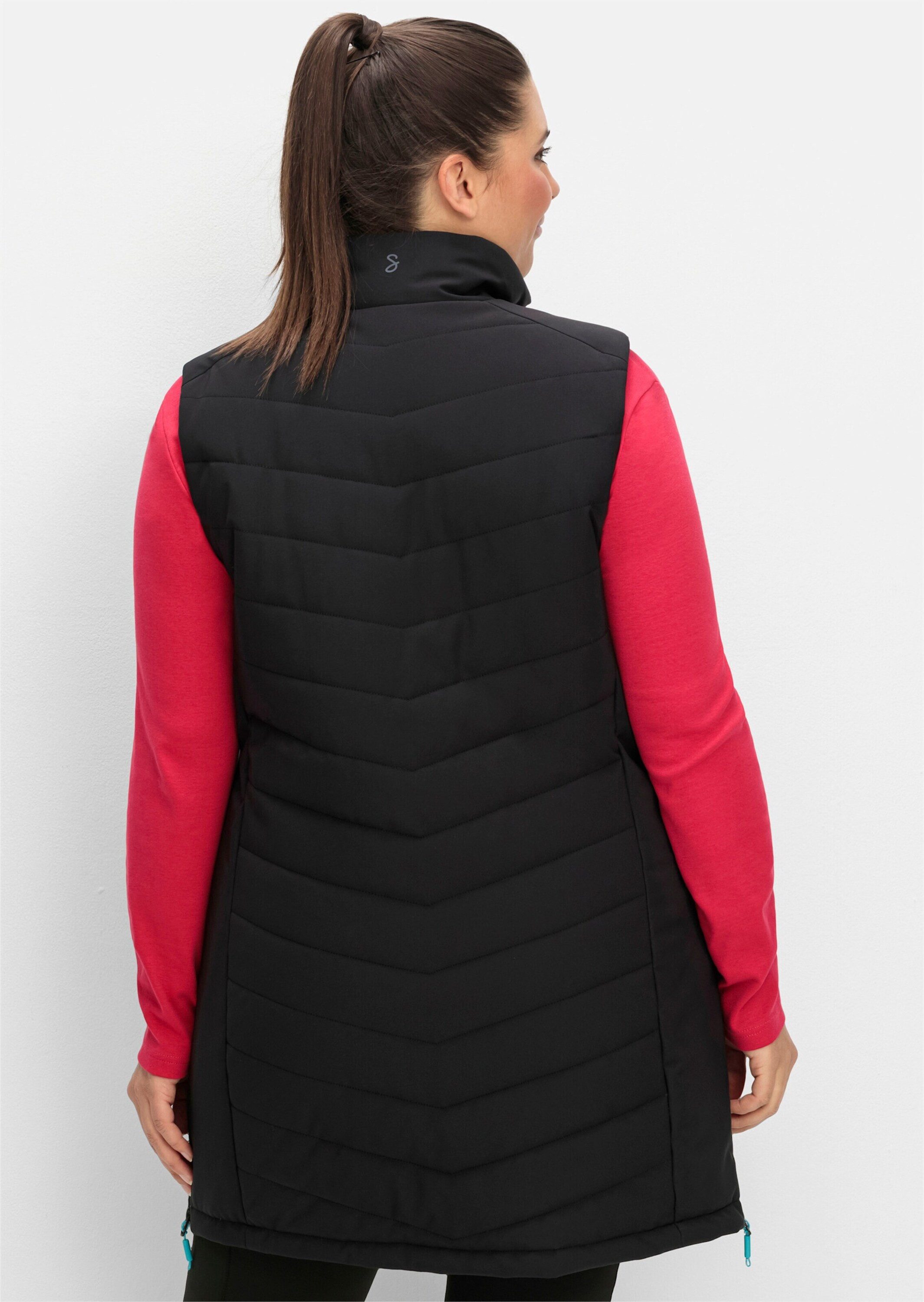 Sheego Trainingsjacke Longweste Ärmellos