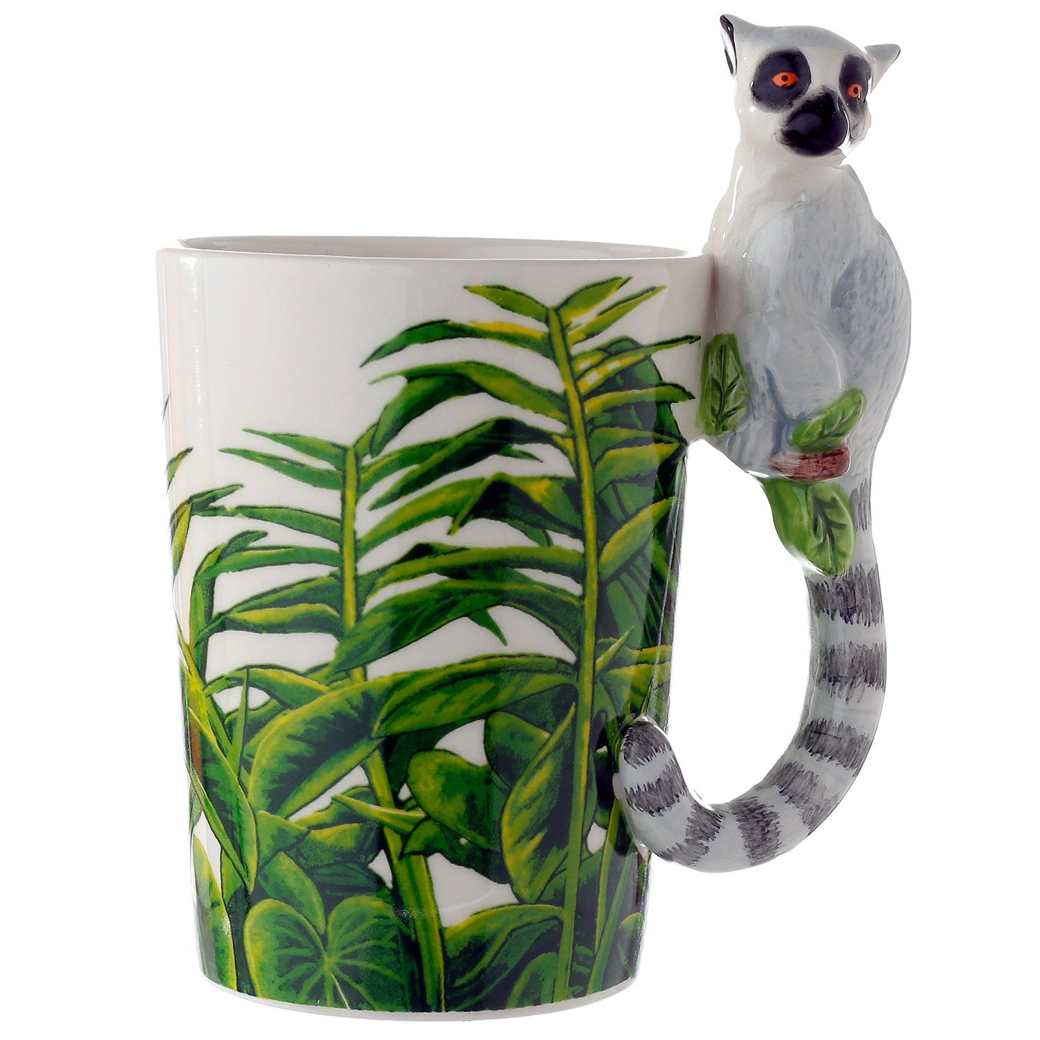 Puckator Tasse Lemur Tasse mit 3D Henkel Becher Katta