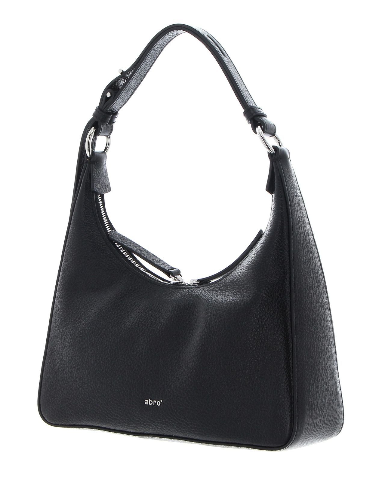 Black Nickel Leather / Abro Schultertasche Ariete