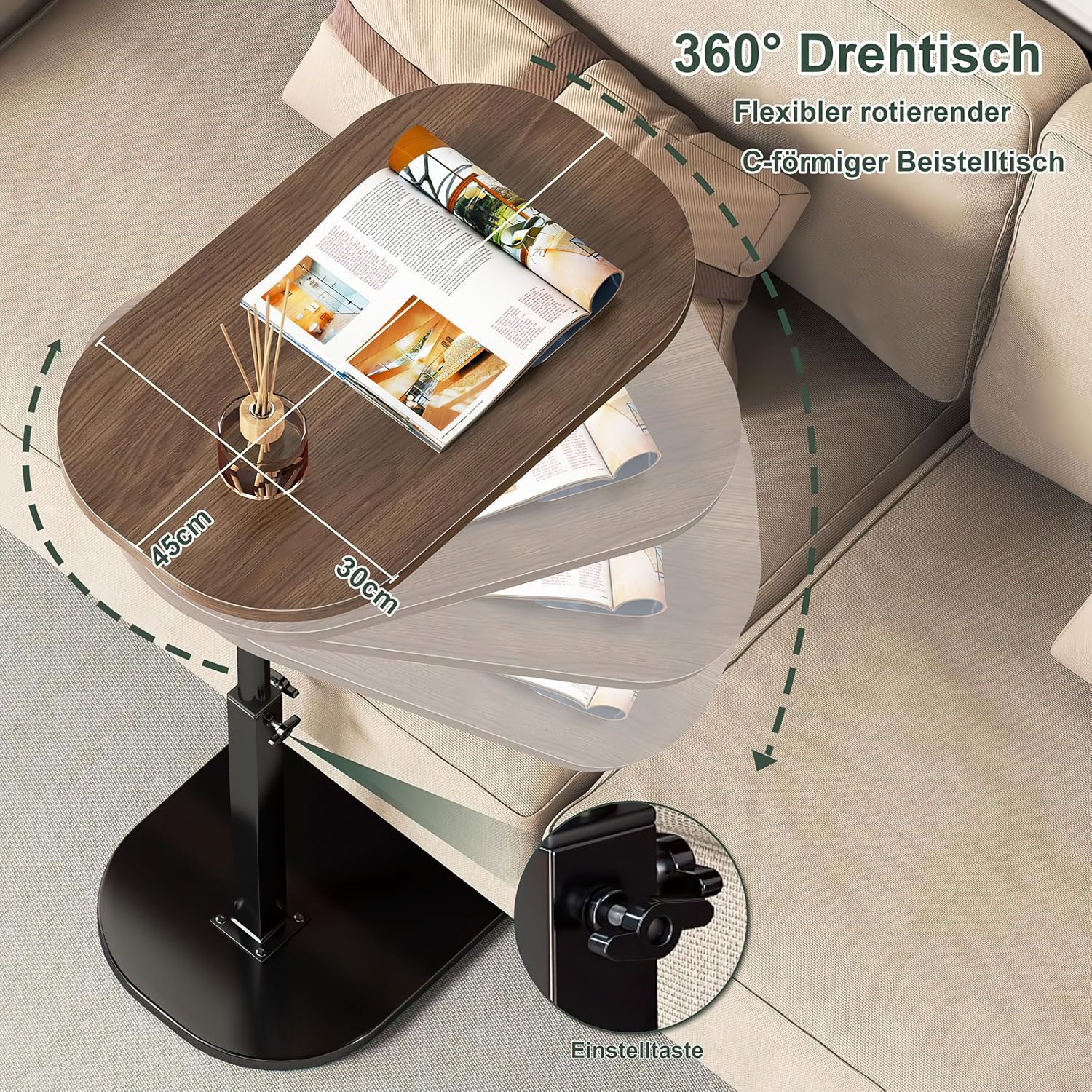 SURFOU Beistelltisch Sofa Klein Beistelltisch für Couch Sofatisch Couchtisc günstig online kaufen