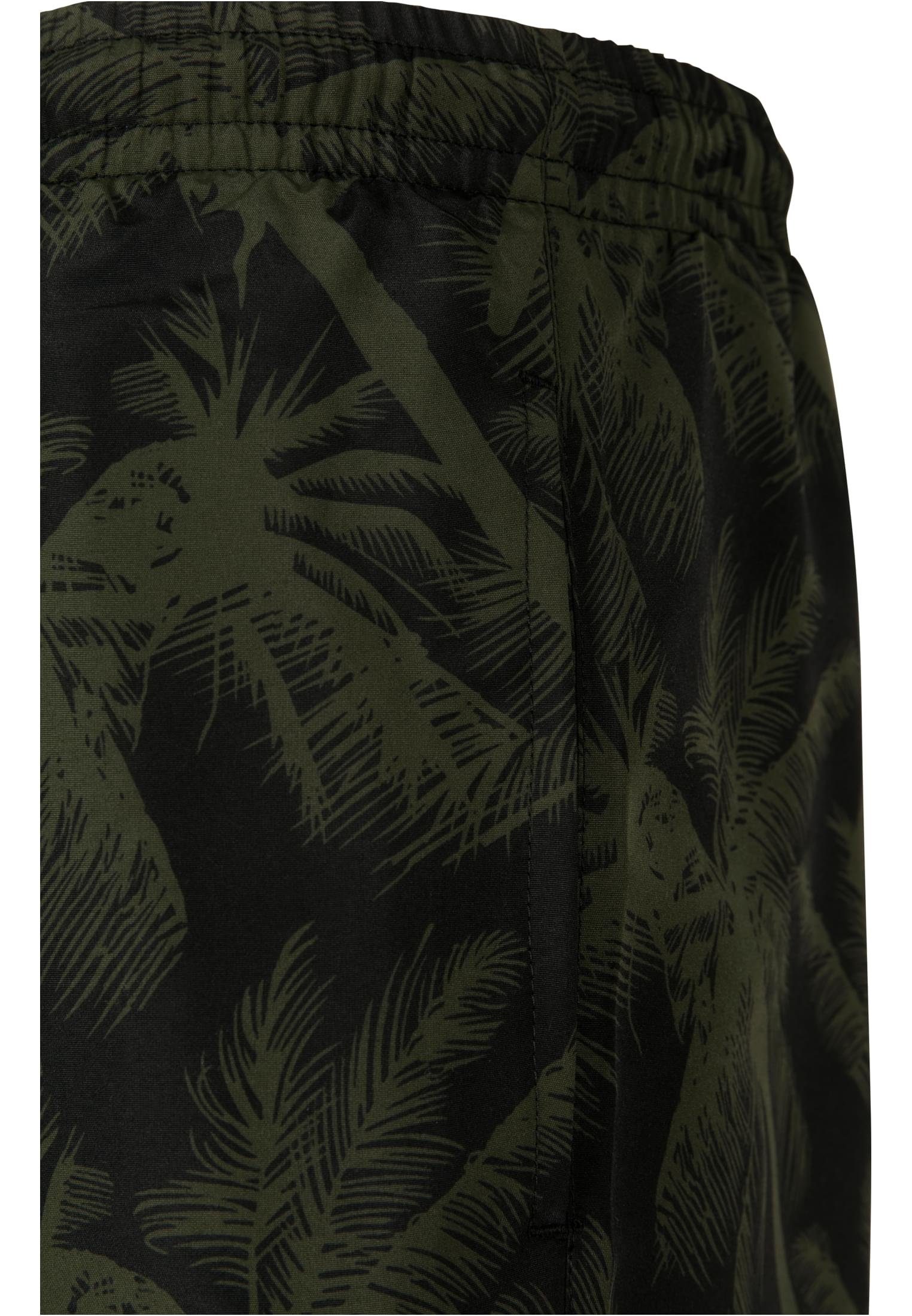 URBAN CLASSICS Shorts Badeshorts Pattern Herren palm/olive Swim
