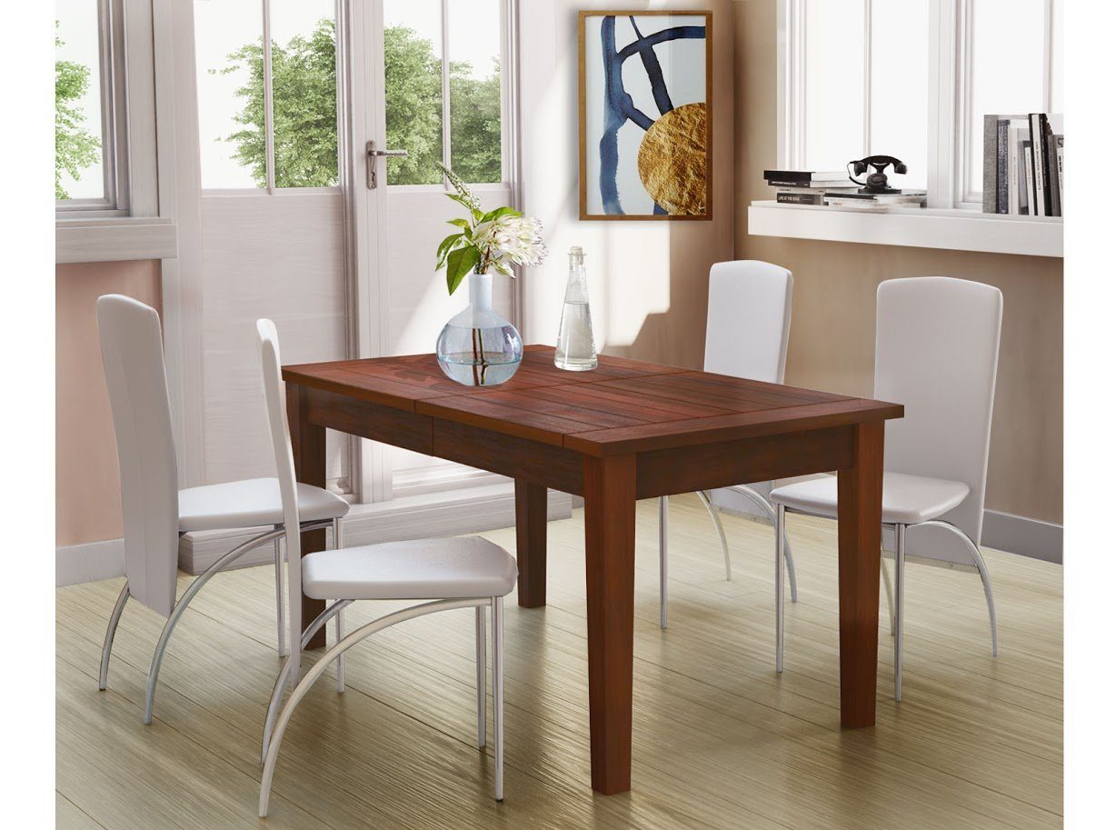 loft24 Esstisch Amarillo, Tisch mit Einlegeplatte, Kiefer Massivholz, 180 cm, Landhaus