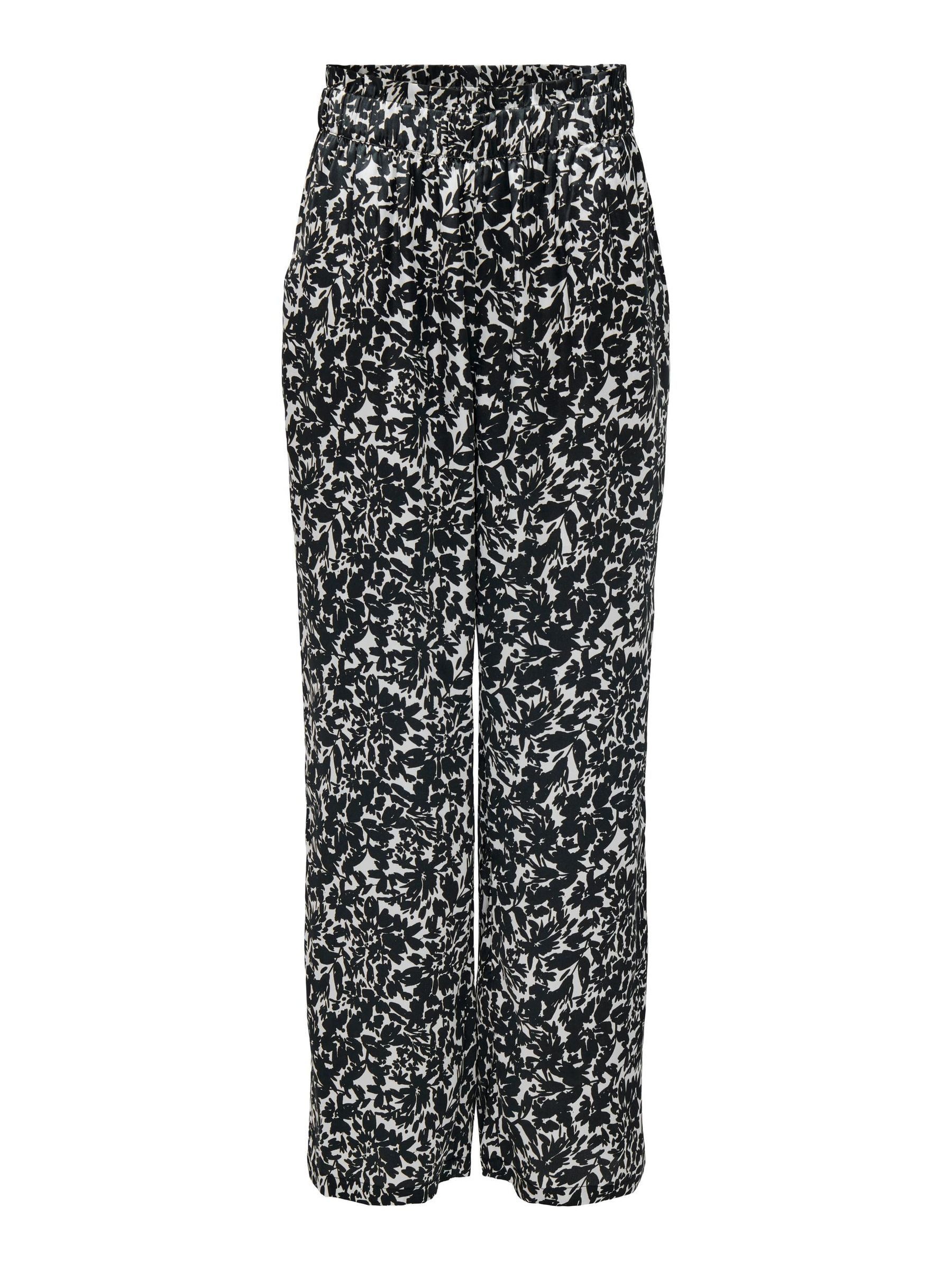 JACQUELINE de YONG Stoffhose Elegante Stoffhose High Waist Pants für Damen Normal Fit Gepunktet schnell trocknend Pull On Casual-Style