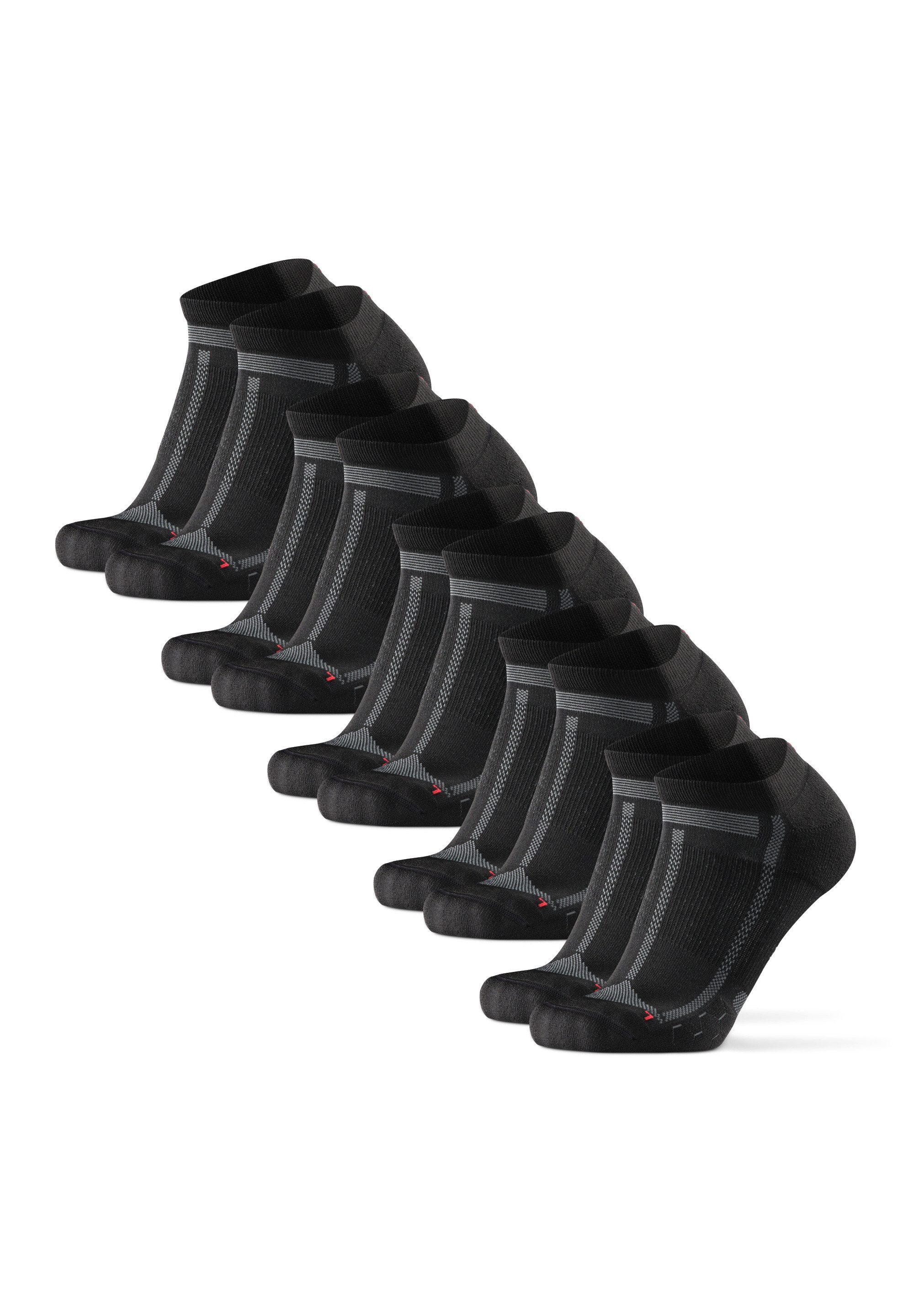 DANISH ENDURANCE Basicsocken Long Distance Low-Cut (5-Paar) kurze Sportsocken für Läufer, Anti-Blasen & Rutschfest