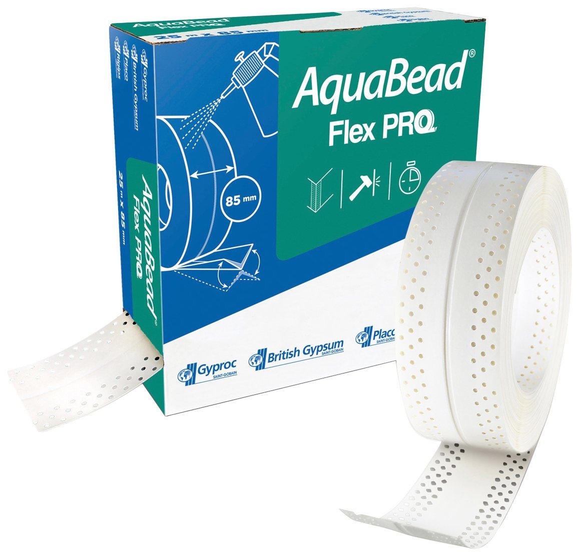 Rigips Klebeband AquaBead Flex PRO (1-St) Kantenschutz für passgenaue  Zuschnitte, 25 mx85 mm