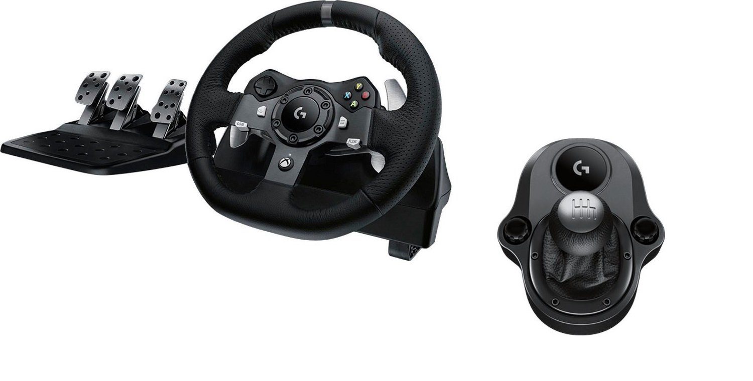 Logitech G G920 Driving Force für PC, Xbox inkl. Logitech Driving Force Shifter Lenkrad