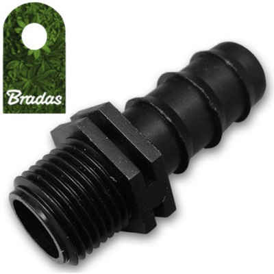 Bradas Anschlussstück Schlauchanschluss AG 3/4'' für 16mm Perlschlauch Tropfschlauch Steckverbinder Bradas, (1-tlg)