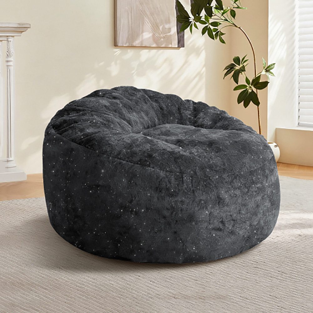 MODFU Sofa Sitzsack mit geschwungener hoher Rückenlehne, ergonomischer Einzelsofa mit Ganzkörperunterstützung, Wohnzimmer Sofa